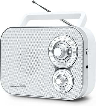 Muse M-051RW White Portable Radio with 2 Bands