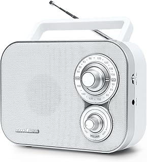 Radio Portátil MUSE M-051RW Color Blanco, con 2 Bandas