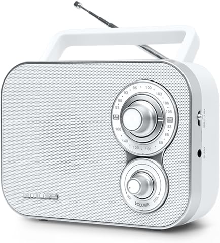 Muse M-051 RW, radio portable blanche
