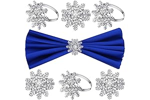 12-Piece Silver Snowflake Napkin Rings: A Touch of Wintery Elegance to Your Table