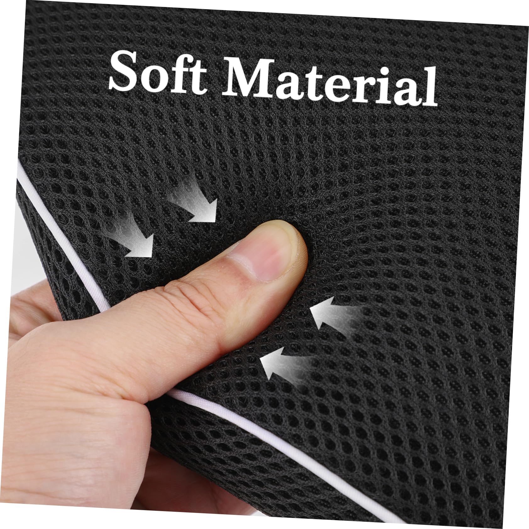 Cabilock Support Lombaire pour Voiture en Maille et Coton Mémoire Noir | Coussin de Soutien Lombaire pour Voiture, Design Simple, Entretien Facile, pour Sièges et Chaises de Bureau