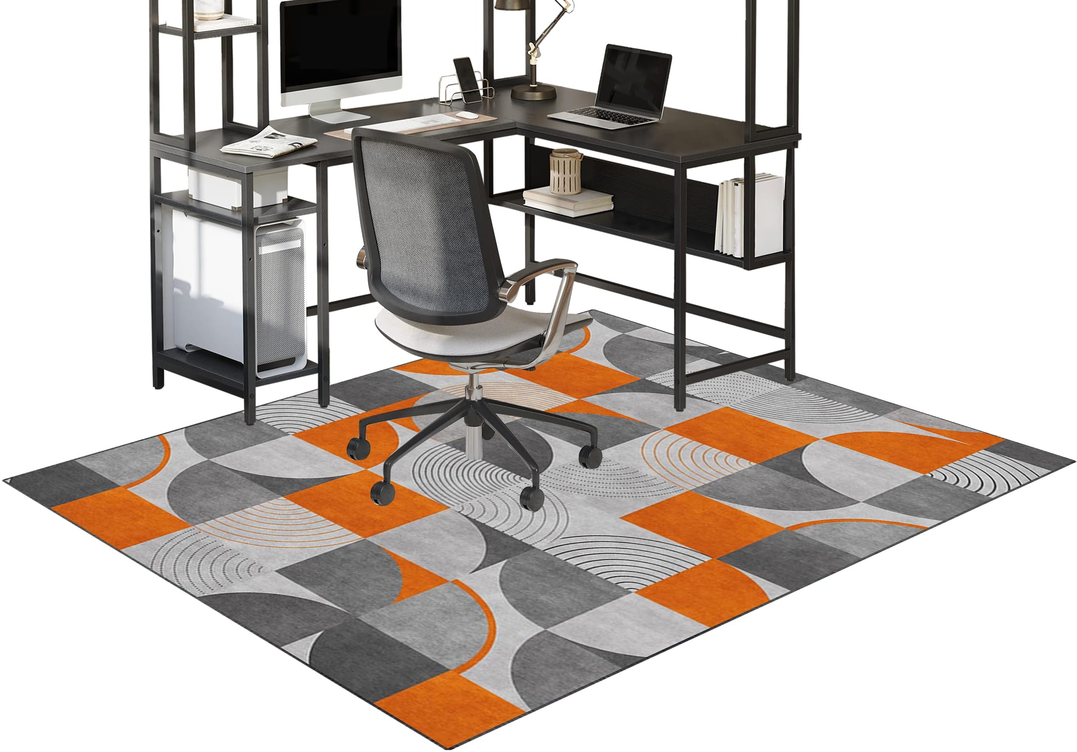 Fzamudng Office Chair Mat for Carpet, Heavy Duty Desk Chair Mat, Floor Protectors for Rolling Chairs, Computer Gaming Chair Mat, Non-slip Carpet Protector Chair Mat for Home and Office 200 x 300 cm