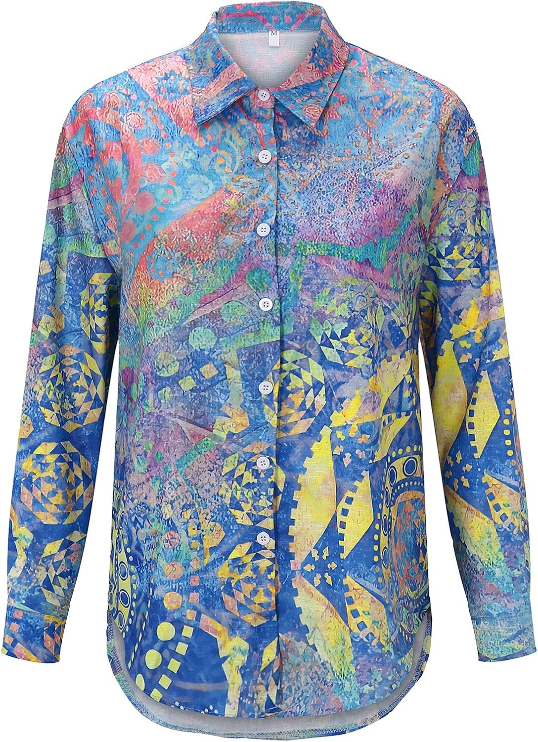 uikmnh Women Shirt Buttons Long Sleeve Soft Trendy Autumn & Winter Button Front Floral Casual T-Shirt at  Women’s Clothing store