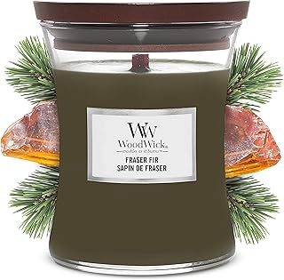 WoodWick vela aromática mediana en forma de reloj de arena, abeto de Fraser