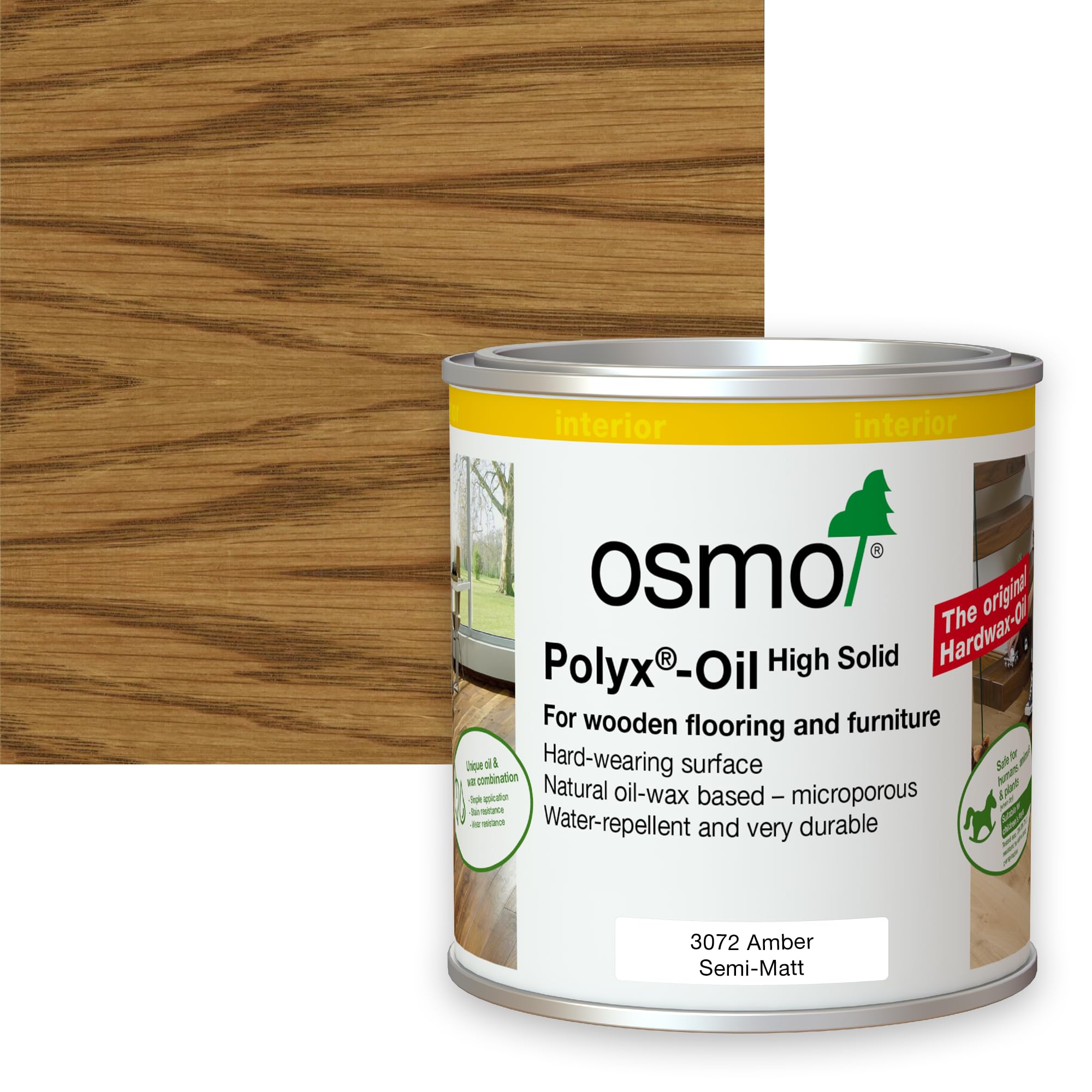 Osmo Polyx Oil Tints, Semi Matt Finish (2.5l, 3072 Amber, Semi-Matt)