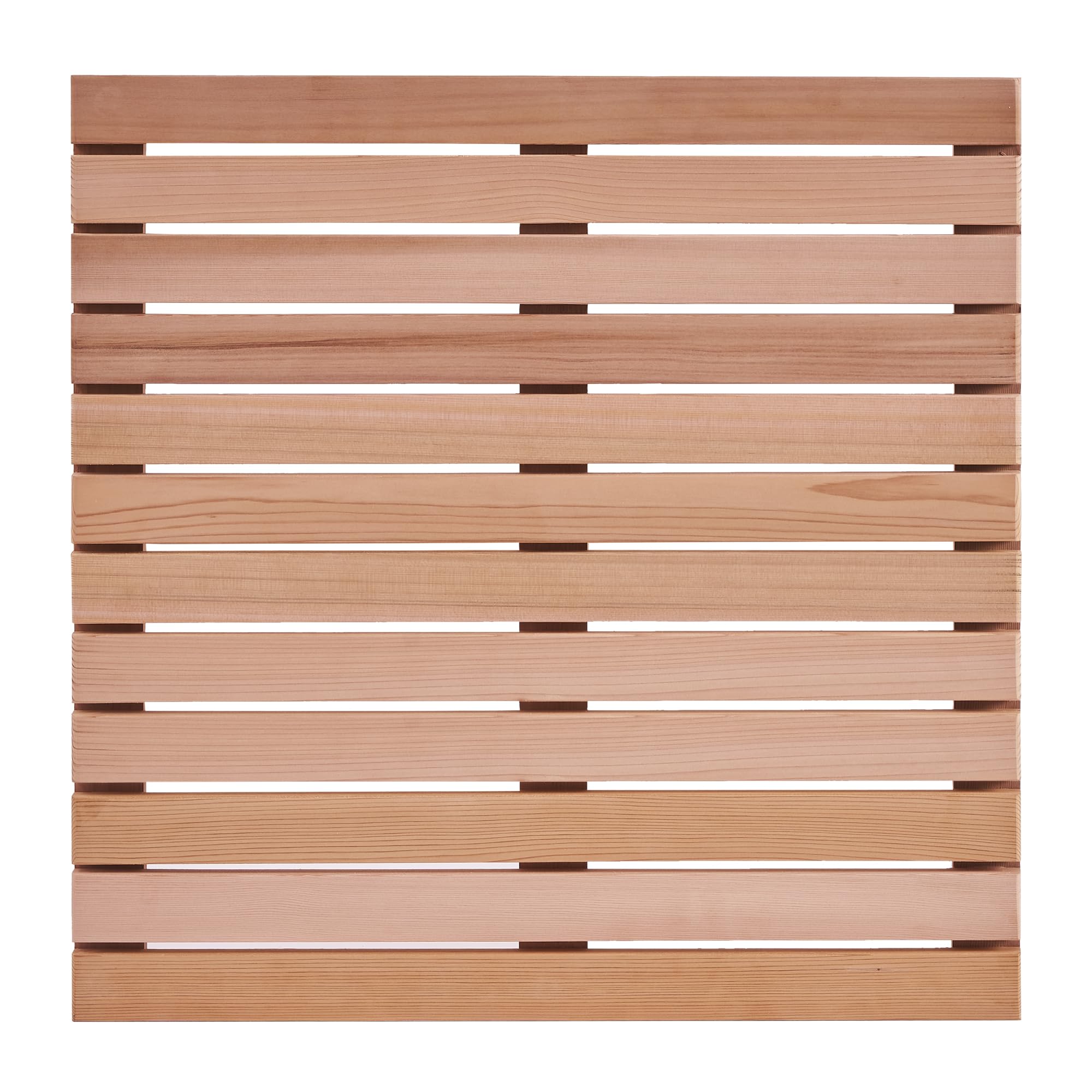 bingaai Cedar Wood Shower Mat, Cedar Wooden Bath Mats, Wood Bath Mat 24 × 24 in, Shower Stall Mat Non-Slip for Bathroom Bathtub Spa Sauna Garden Home, Wooden Floor Mat Large for Indoor and Outdoor