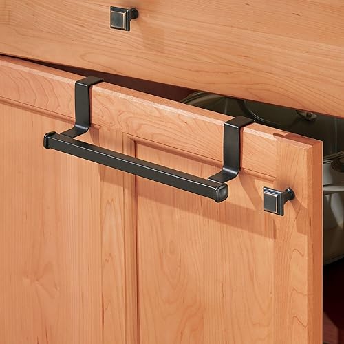 Miniatura 5 de iDesign Marcel - Toallero de acero para colocar sobre el gabinete, 9.7 x 2.4 x 5.6 pulgadas, bronce