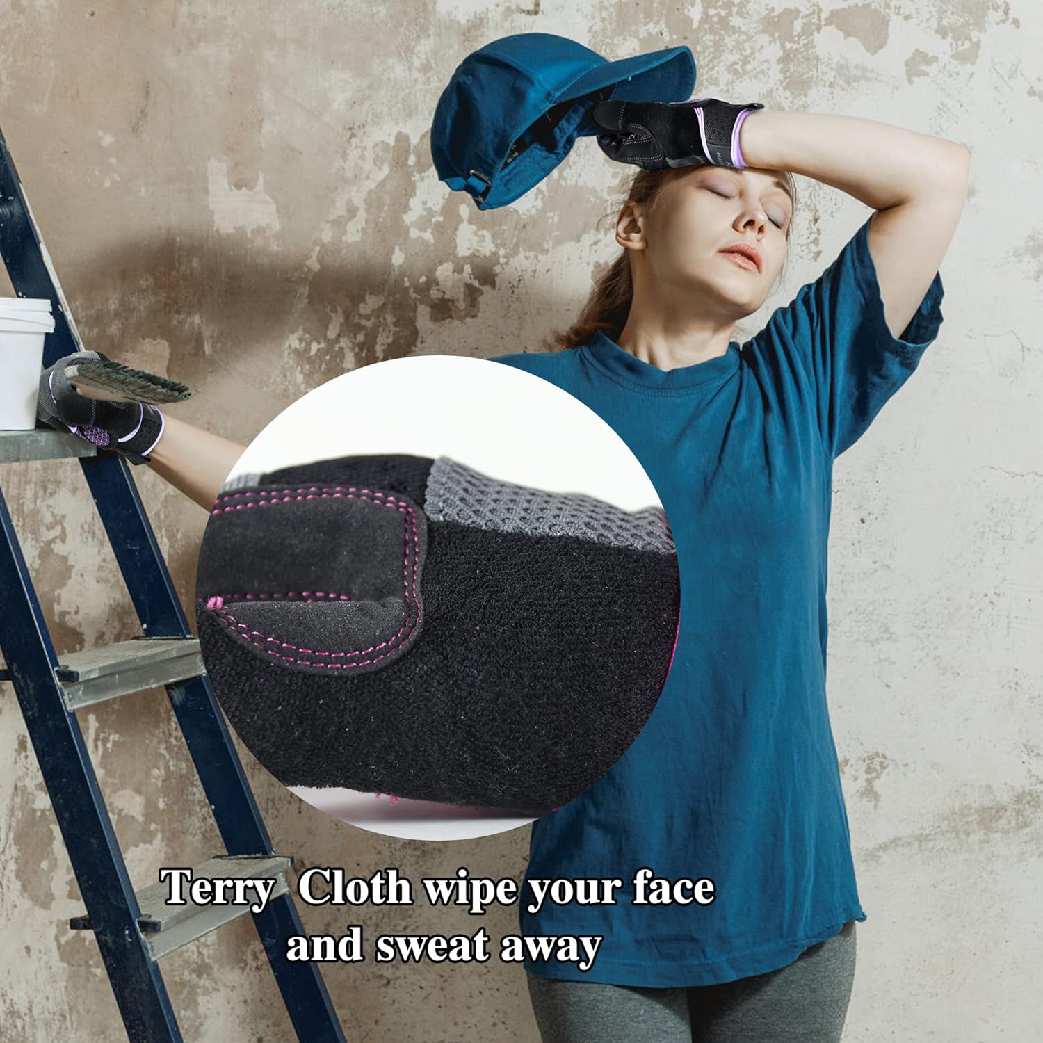 HANDLANDY Women Safety Work Gloves Utility Touch Screen Working Grip Glove for Yardwork Gardening Breathable Mechanic Gloves - Image 6