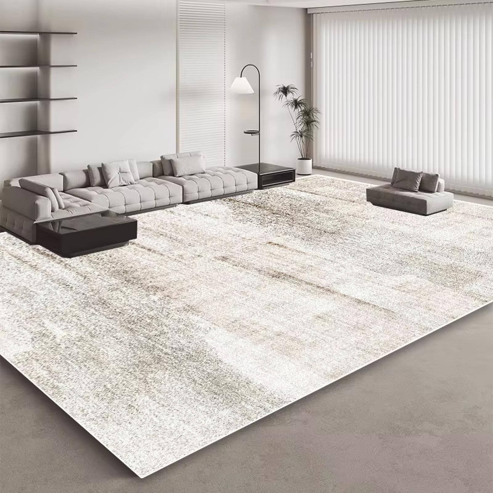Tapis en peluche de luxe rectangulaire 150x240cm pour grand salon chic