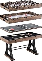 Barrington Coventry 54" 4-in-1 Multi-Game Table: Billiards, Air Hockey, Foosball, Table Tennis - Family Game Room Essential