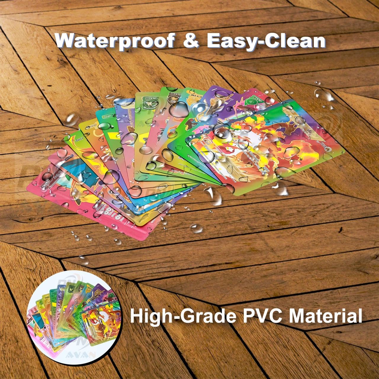 PN AVAN Play Card Set 55 Waterproof Plastic Card (Rainbow Colour) - Image 2 thumbnail