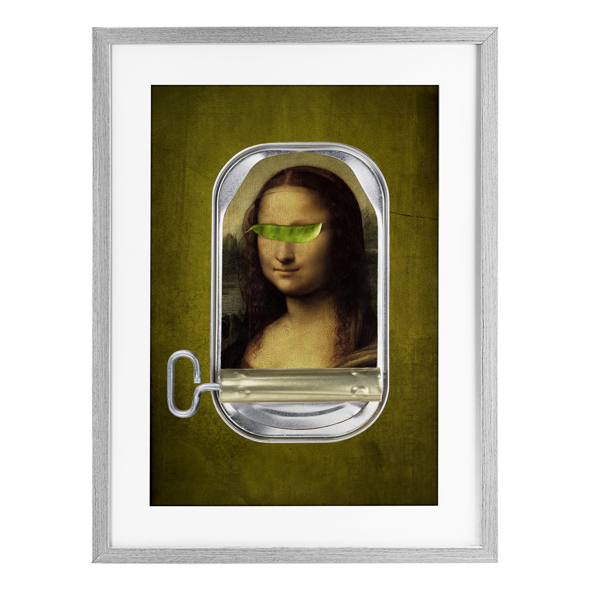 Affiches encadrées Mona Lisa 20x14 cm cadre bouleau Stupell Industries