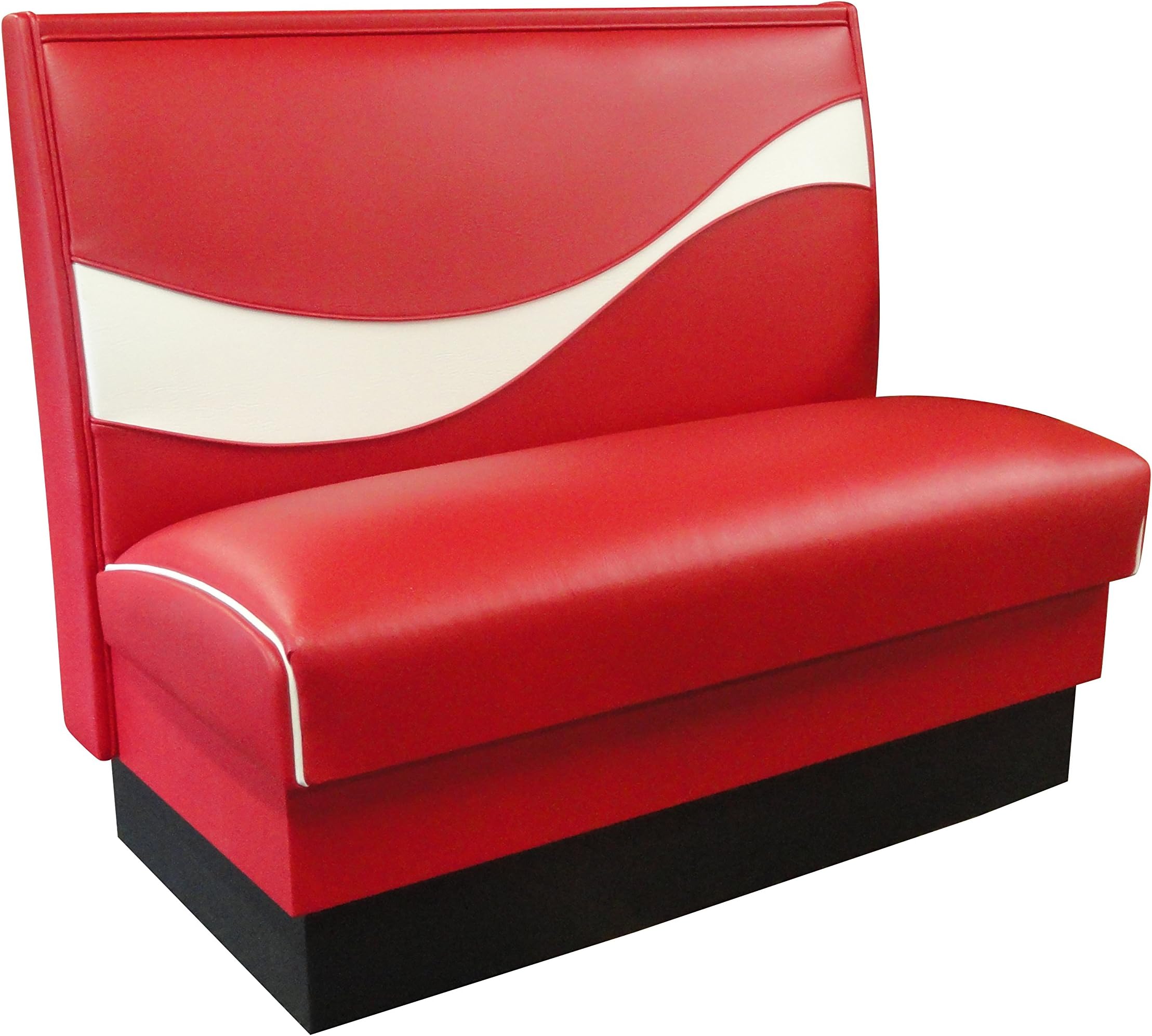 CDRB-4436 Coke Dynamic Ribbon Booth, 44" Long x 36" High, Red and White