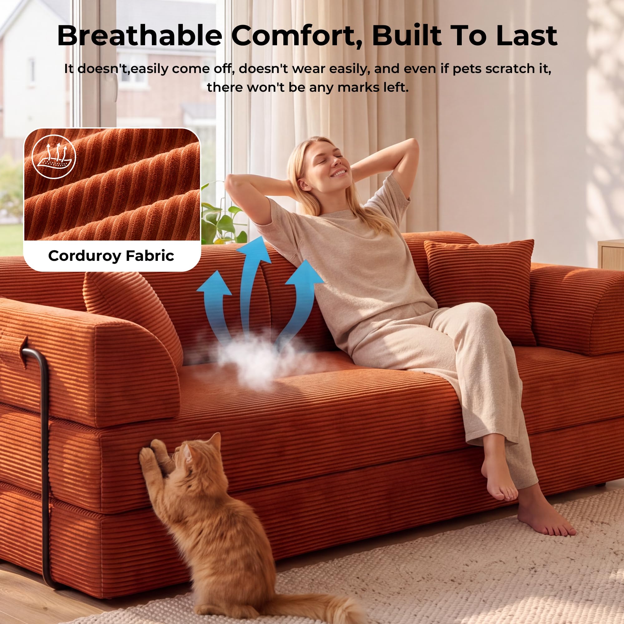 Amazon｜5イン1コンバーチブルクラウドソファベッド | 79インチの