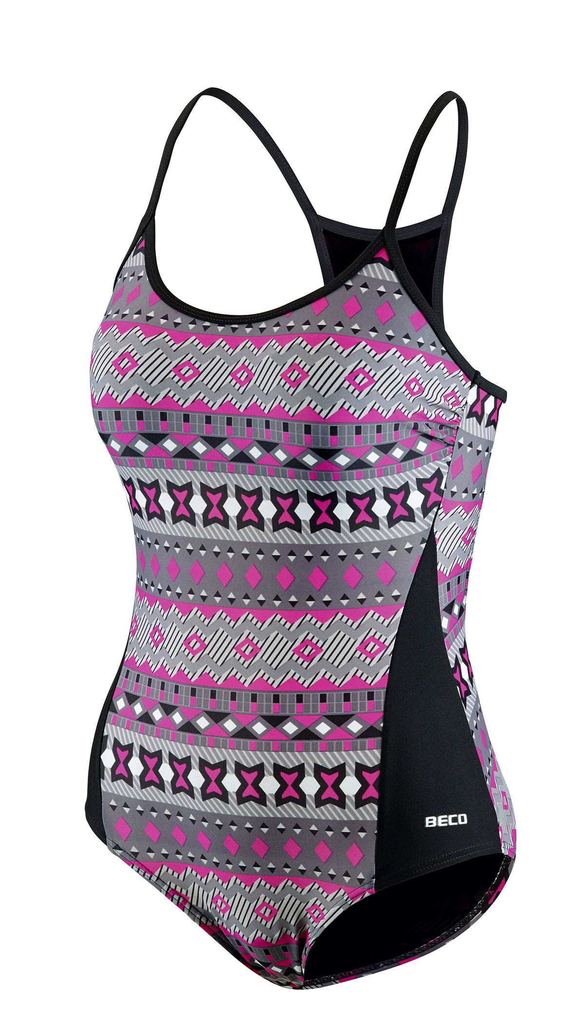 Beco One Piece Swimsuit-6749 Pink/Black 8
