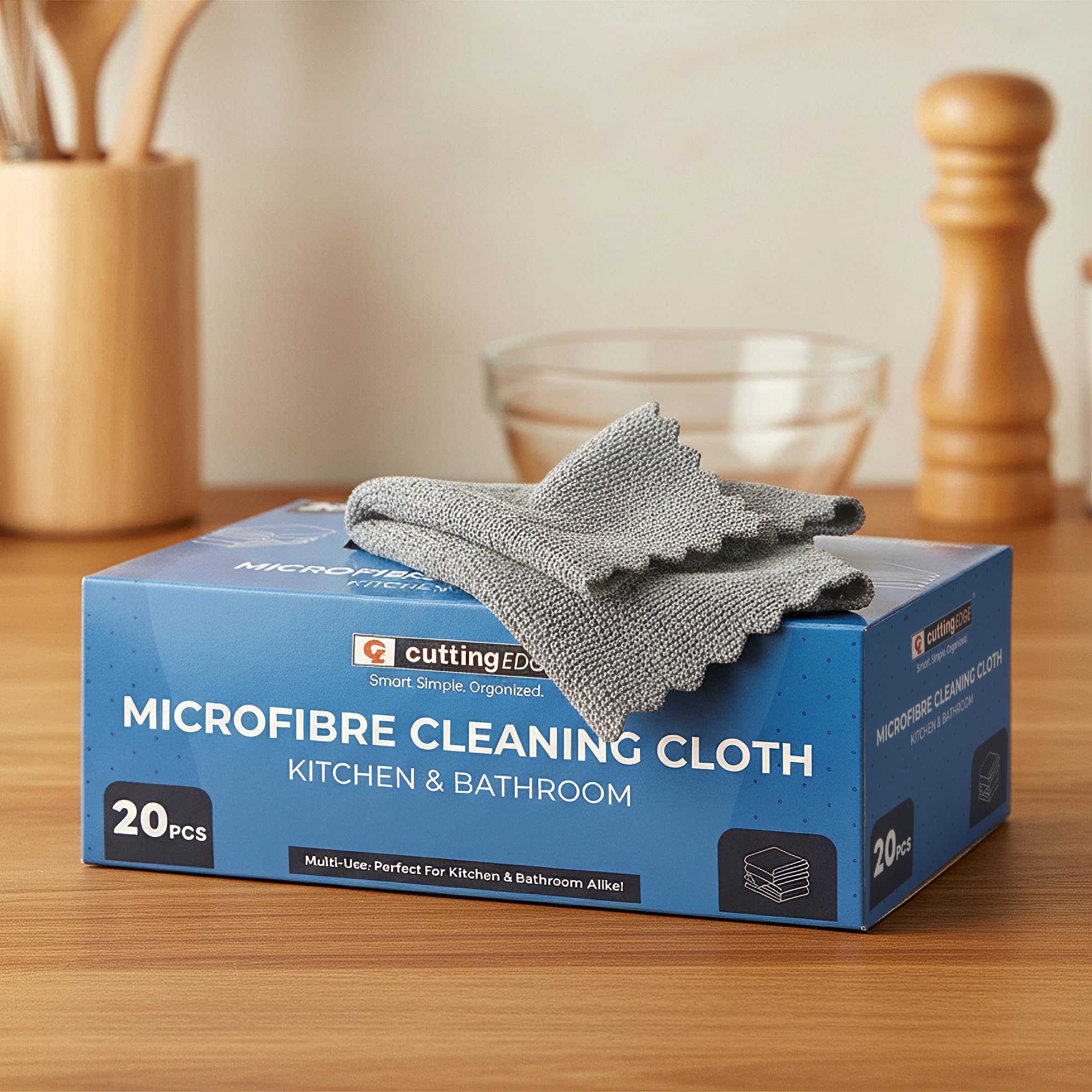 Cutting EDGE 180 GSM – Set of 20 – Microfiber Car & Bike Cleaning Cloth Dispenser, Tearable Reusable Cloth, Super Absorbent, Lint Free, Scratch Free for Car Cleaning & Detailing (30 x 20 cm)-image-5