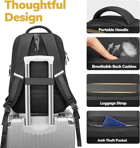 Miniatura 5 de Ytonet Mochila de gimnasio para hombres y mujeres, bolsa de gimnasio para mujeres con compartimento para zapatos, mochila deportiva grande