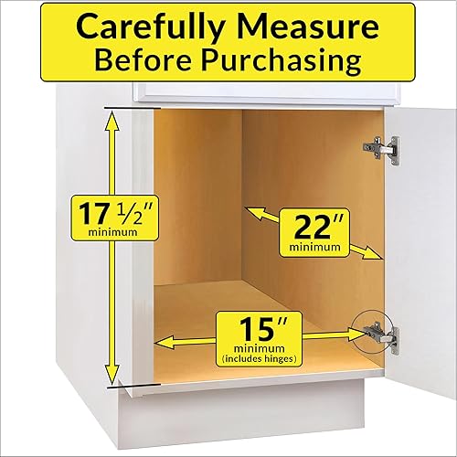 Miniatura 4 de LYNK PROFESSIONAL SELECT Organizador de gabinete extraíble - 14" x 21" - Cajones deslizantes para gabinetes de cocina - Estantes deslizantes de