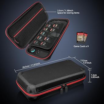 Switch 2 Accessories Bundle for Nintendo, 18 in 1 Game Kit: Travel Carry Case Screen Protector with Alignment Frame Steering Wheels for Mario Kart Grips for Joycon Controller Console Protective Cover