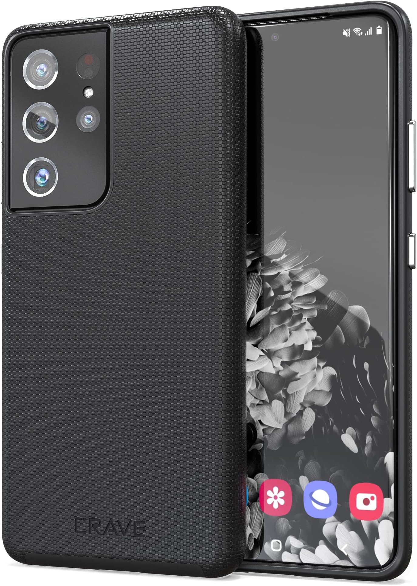 - for Galaxy S21 Ultra Case, Shockproof Protection Dual Layer Case for Samsung Galaxy S21 Ultra 5G (6.8 inch) - Black