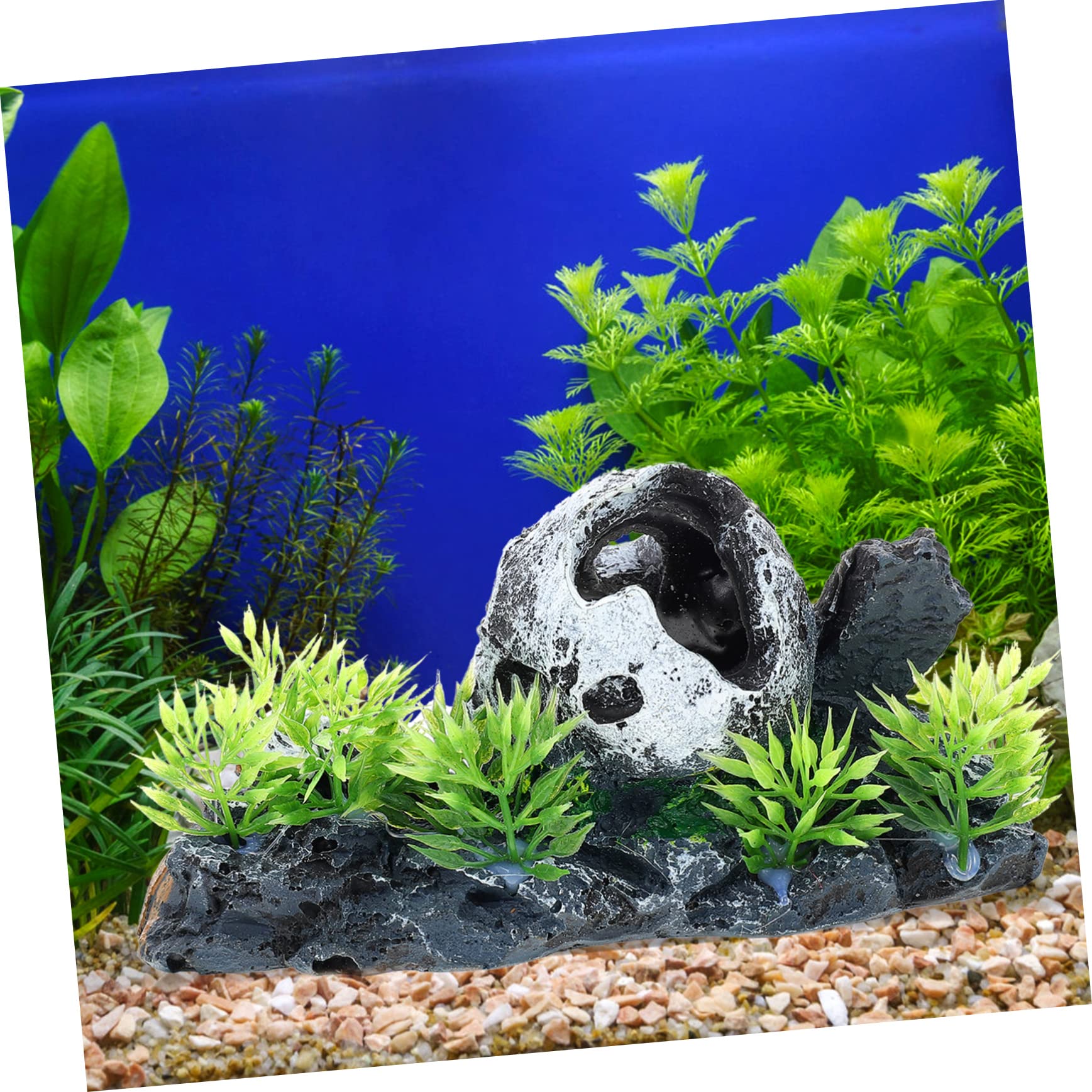 YARNOW Adornos De Resina para Pecera 3 Piezas Cueva Halloween Decoración para Acuario Piedra Difusora De Aire para Acuario Bomba para Acuario Decoración De Musgo para Tanques