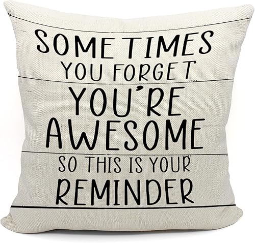 Mancheng-zi Always Remember You are Braver Than You Believe - Funda de cojín de lino para niña, hermana, mamá, mujer, sobrina, 18 x 18 pulgadas,