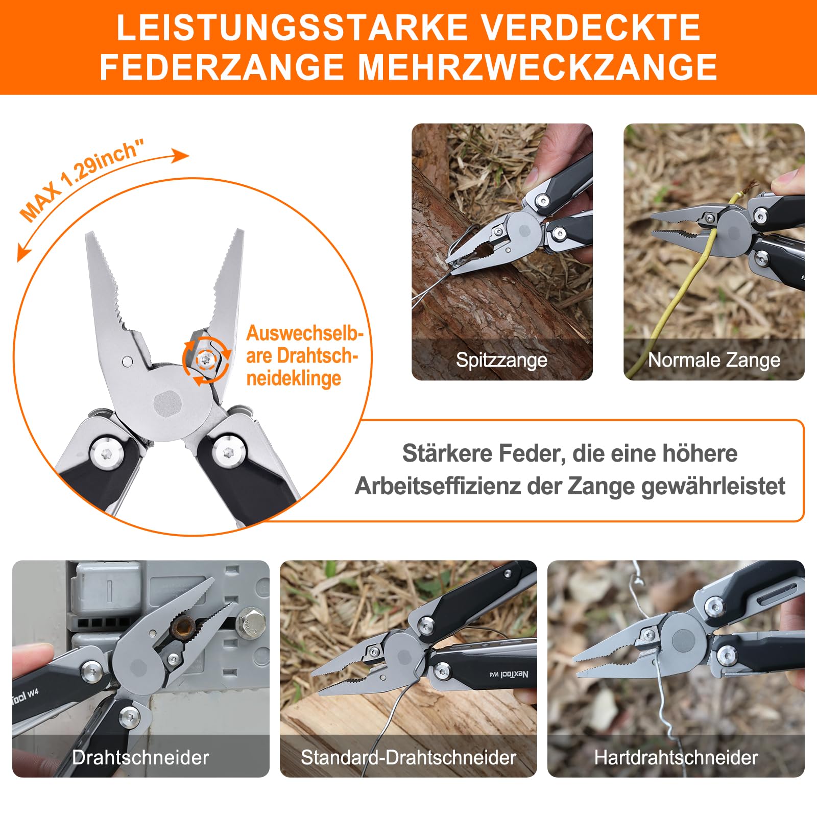 NexTool E1 Pocket Tool, Multitool Zakmes 10 Functies Camping Accessoires Vouwmes, Crafts Mes, Dual Purpose Schroevendraaier, Zakmes Geschenken voor Mannen, EDC One-Handed Knife
