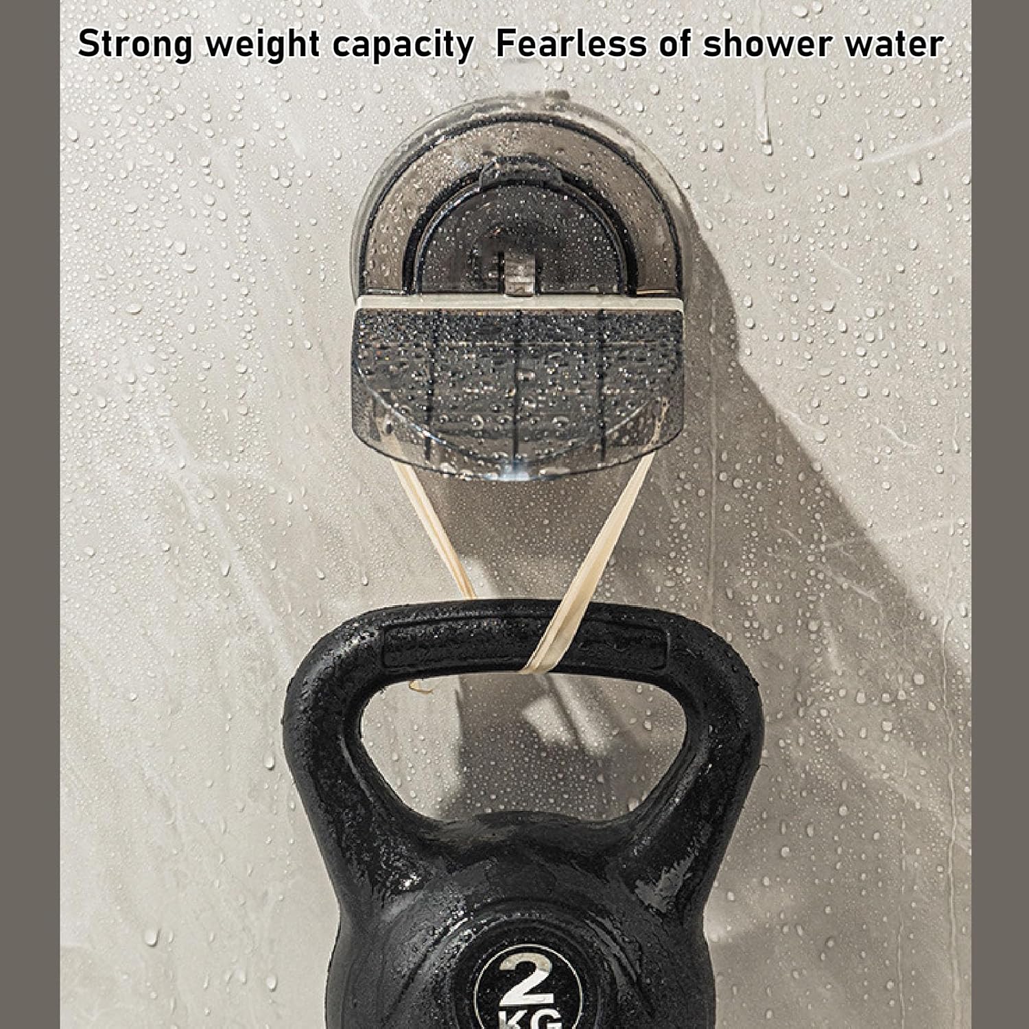 Strong Grip Shower Foot Rest for Bathroom, No Drilling Stable Suction Foot Rest Cup Detachable Cups for Showering, with Large Suction Cup (Clear Black)