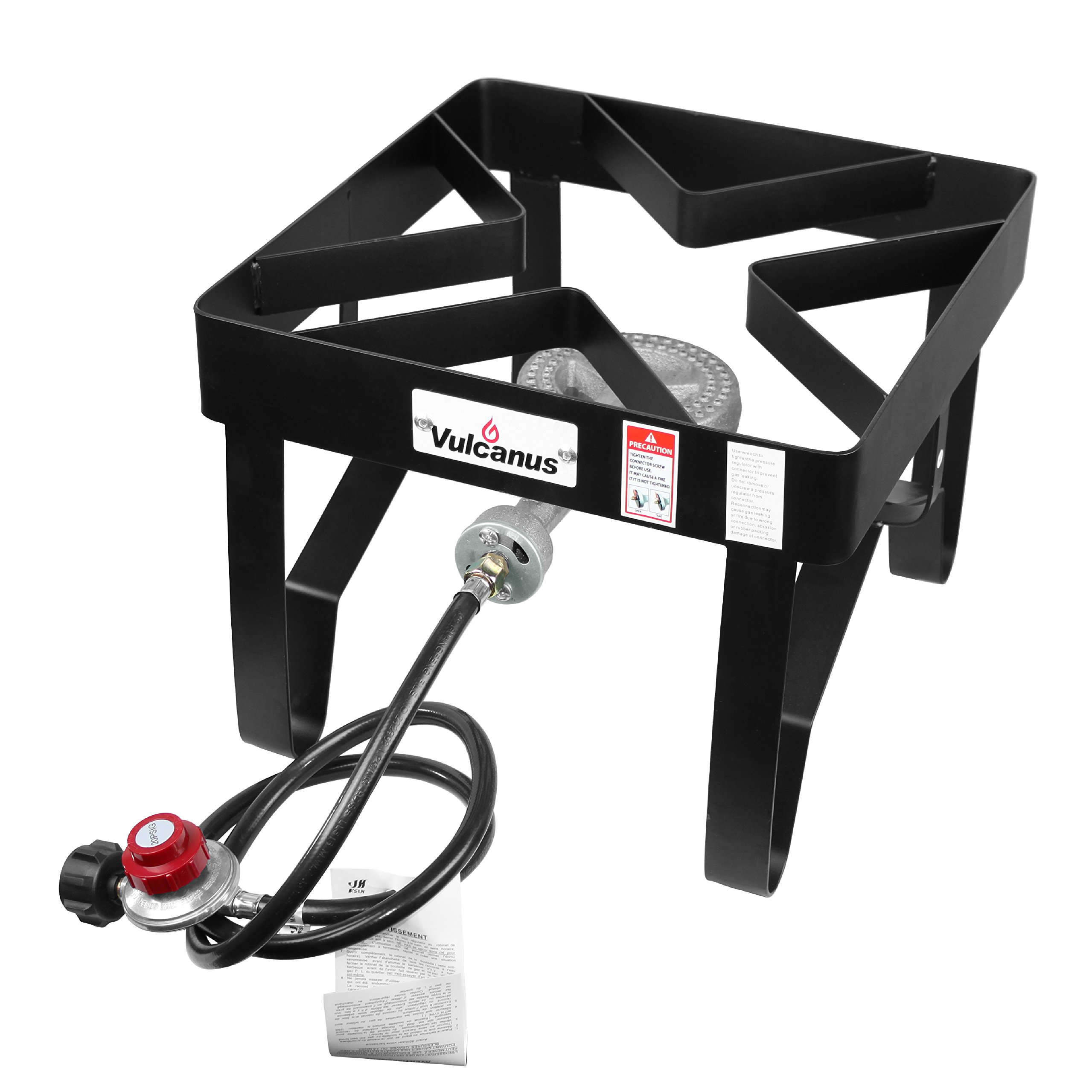 Vulcanus 2-12H High Pressure cast Iron Jet Burner with CSA Propane Regulator and Hose. 20 PSI