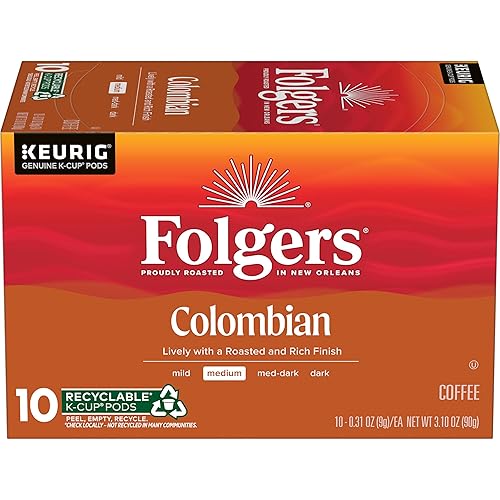 Vista 64 de Folgers Café colombiano tostado medio, 12 cápsulas Keurig K-Cup