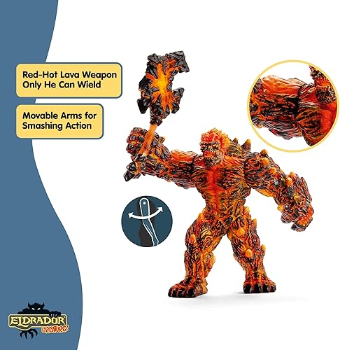 Miniatura 9 de Schleich Eldrador Eldrador Creatures figuras de acción para niños y niñas de 7 a 12 años ólem de lava con arma