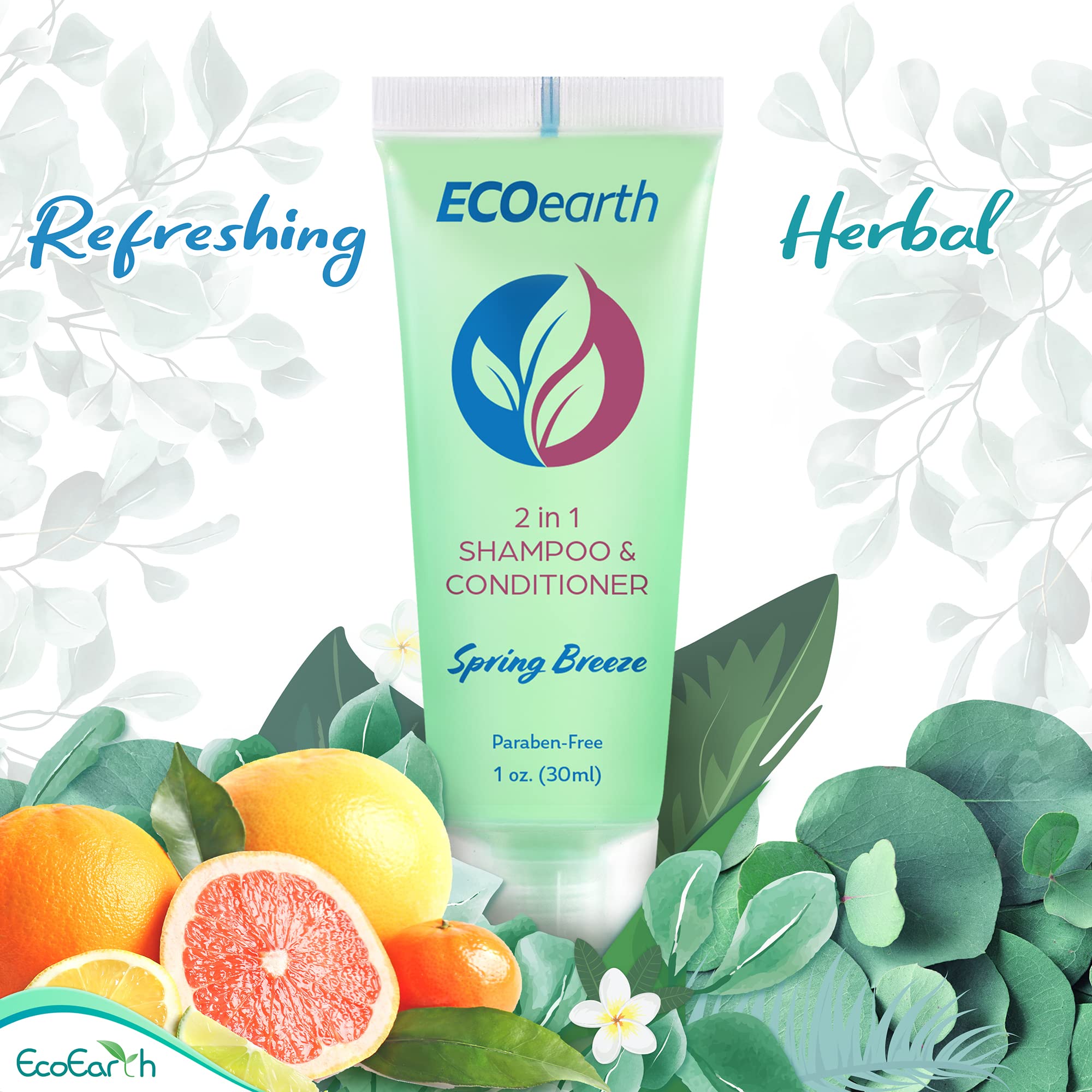 EcoEarth Travel Size 2-in-1 Shampoo & Conditioner, 1 fl oz