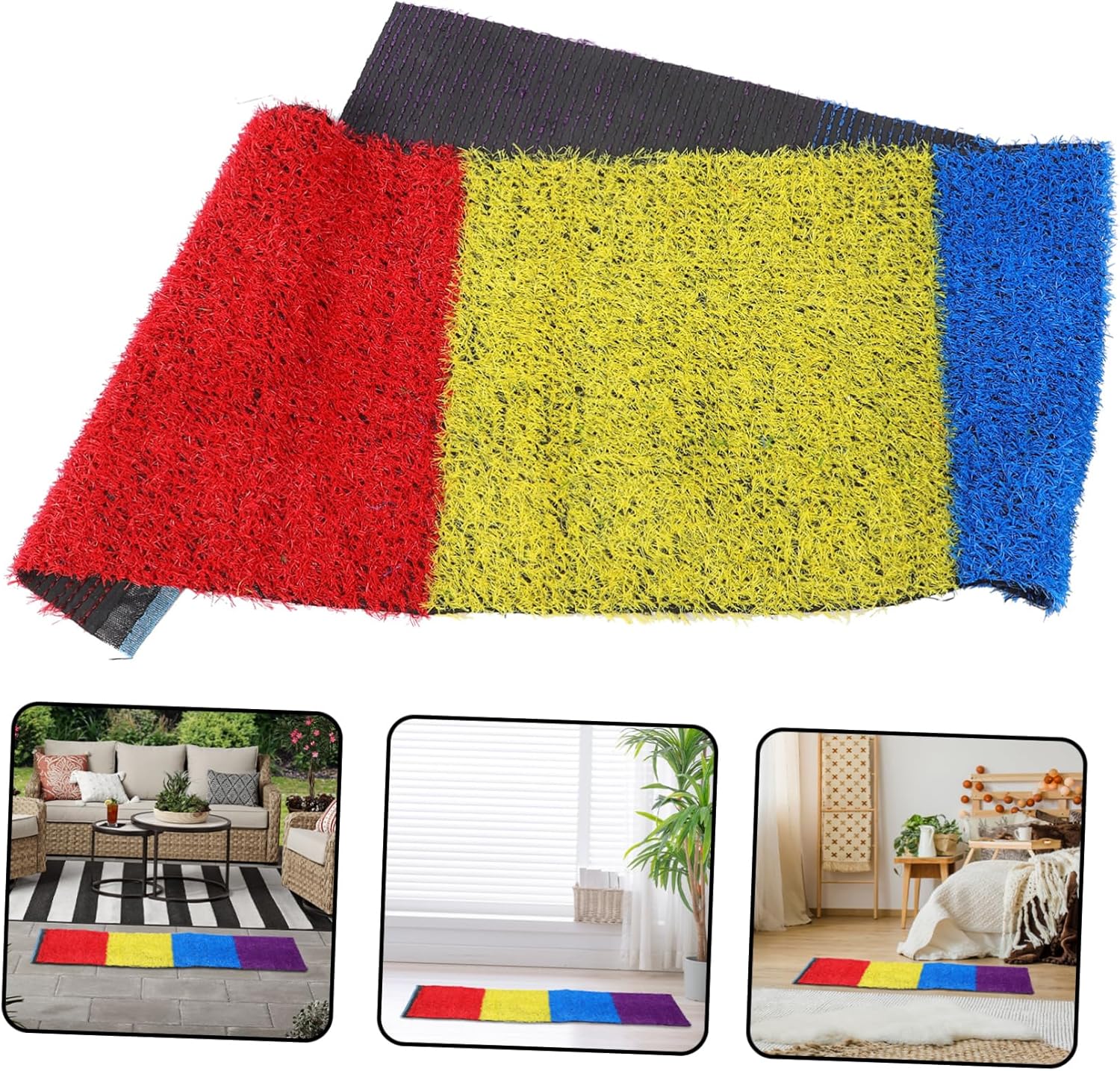 HANABASS Artificial Turf Playground Mat for Outdoor Use Fake Grass Rug for Boys and Girls Play Areas Synthetic Grass Floor Mat Easy to Clean M² Imitation Turf