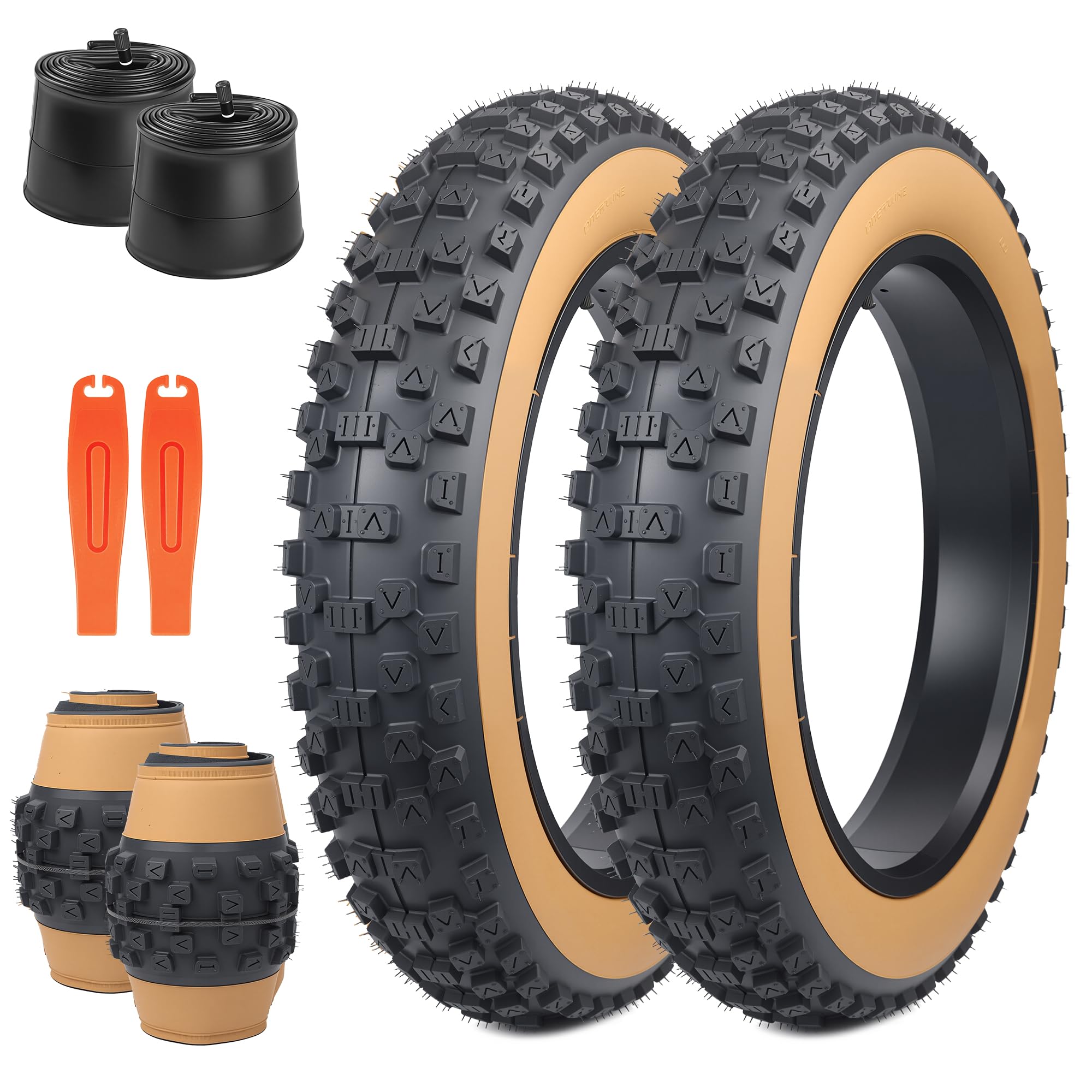 ZUKKA 20 Zoll Heavy Duty E-Bike Reifen 20x4.0 Mantel 102-406 Faltbar Fat Tire Fett Fahrradreifen für E-Bike/Mountain Snow Bike