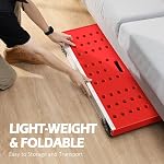 KINGRACK Tabouret à pas en aluminium avec pieds en caoutchouc antidérapant Stepladder léger avec serrures de sécurité Tablette de travail portable pour le bureau intérieur Garage Charger jusqu'à 330lb