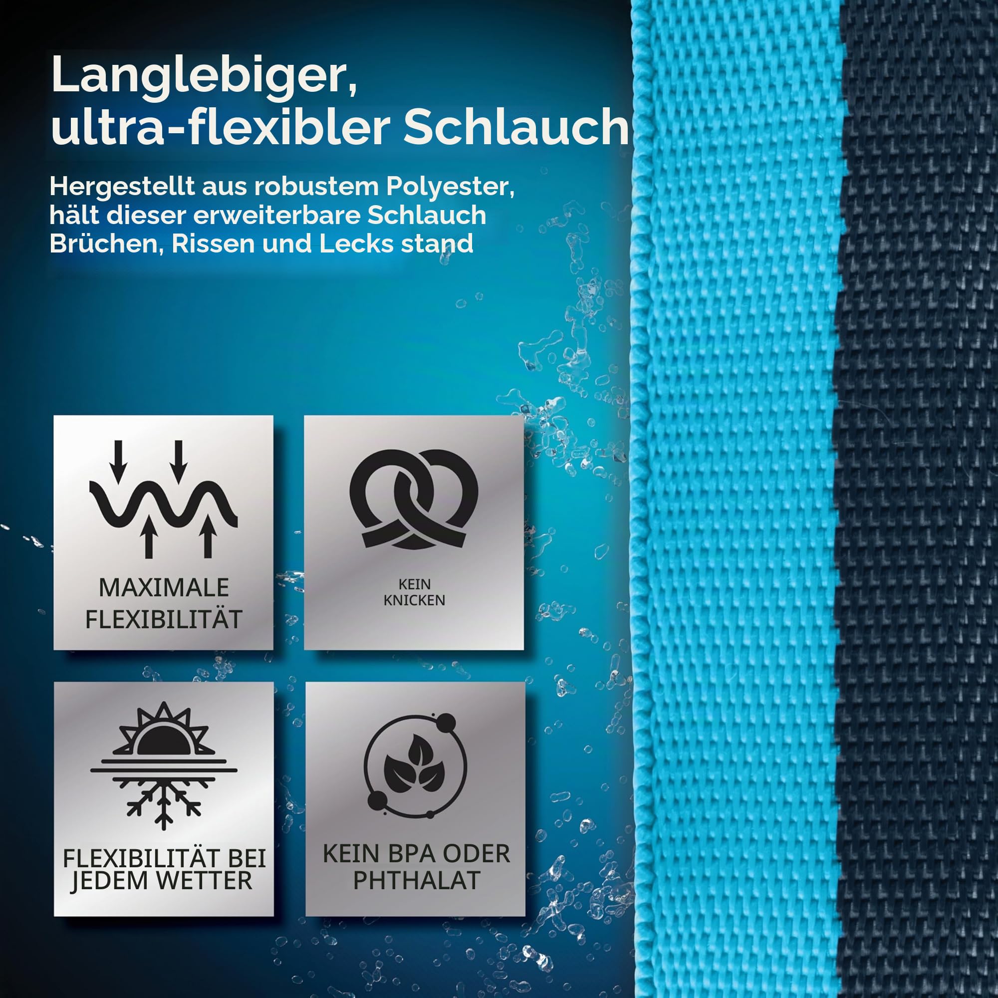 camco 22577: Evoflex2-25' Trinkwasserschlauch, gewebeverstärkt