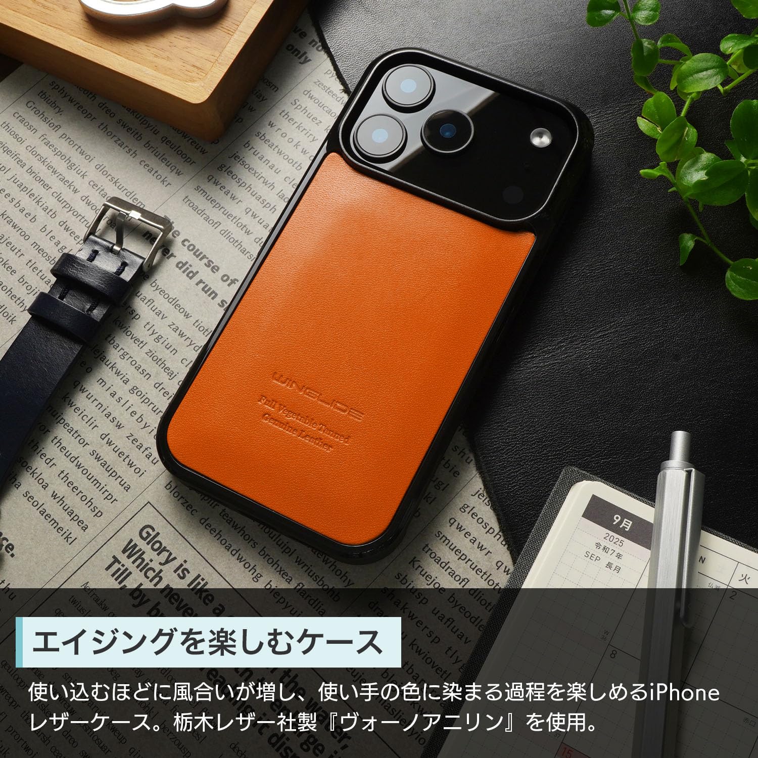 Amazon.co.jp: WINGLIDE iPhone17Pro用 ケース 栃木レザー ヴォーノ