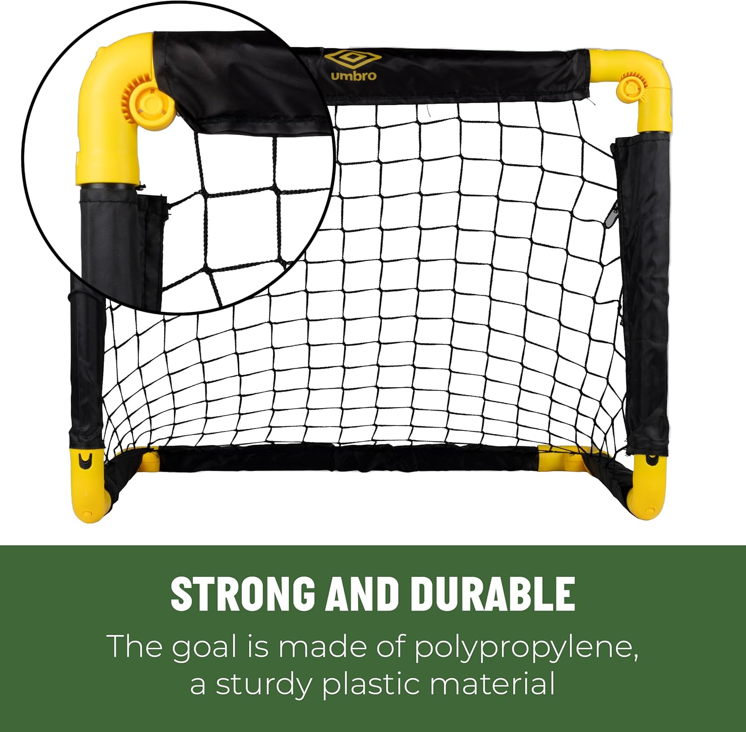 Umbro Football Goals Set of 2 - Goal Post for Garden - Pop Up Goal 50 x 44 x 44 cm - Goals Posts for Kids and Adults - Football Training Equipement Indoor and Outdoor - Plastic