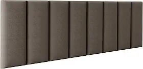 Cabeceiras Estofada Modular Cama Casal Queen Painel 1,60mX45cm Módulos Adesivos (Marrom)