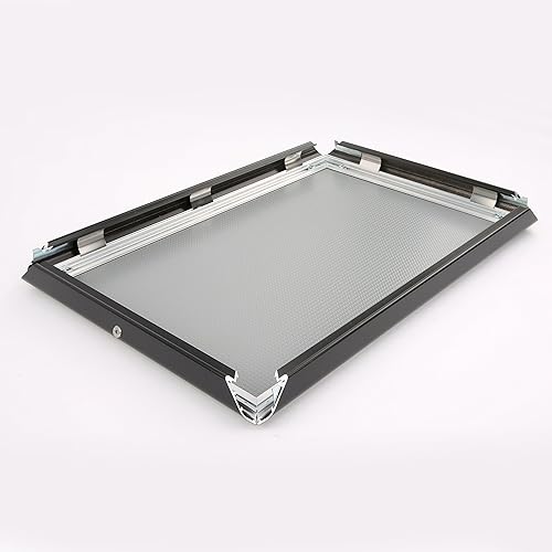Miniatura 2 de M&T Displays Marco de póster con cierre a presión de 24 x 36 pulgadas, color negro de 1.25 pulgadas, perfil de aluminio, carga frontal, montaje en
