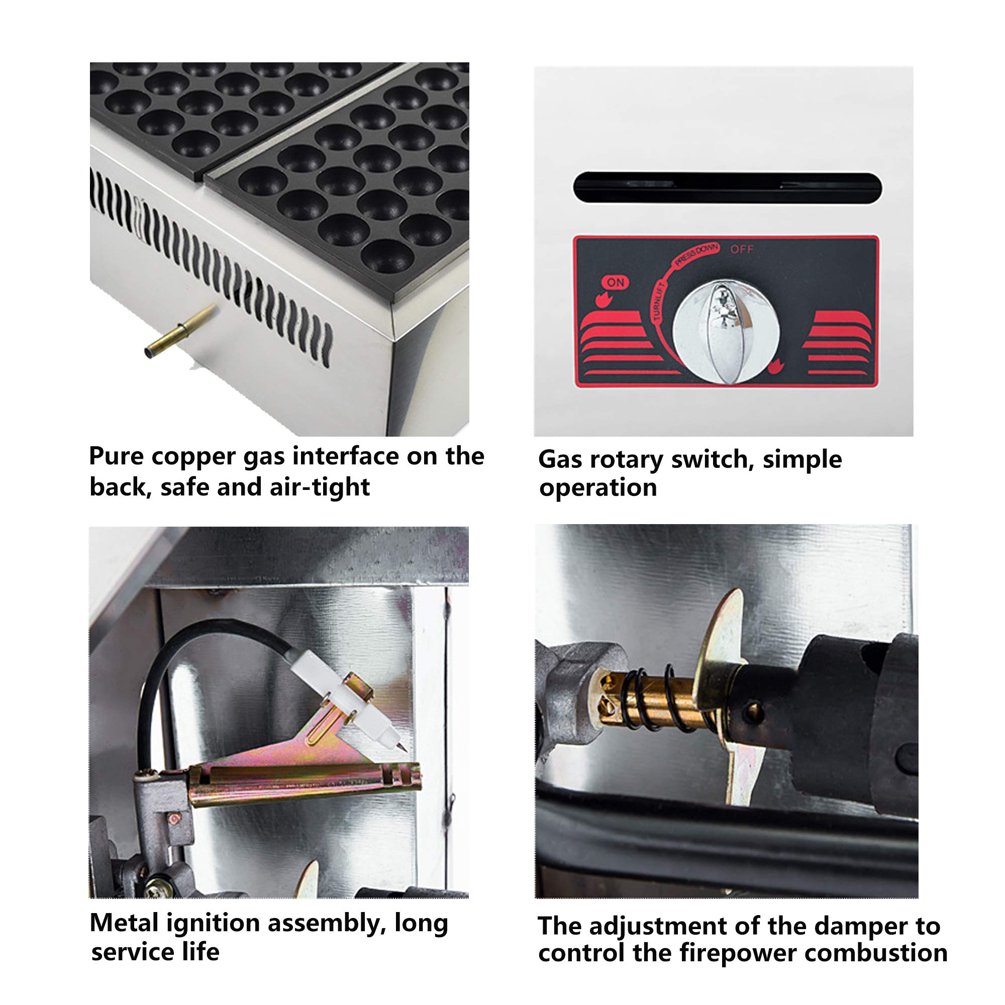 Máquina Para Hacer Takoyaki Comercial, Sartén Eléctrica Para Parrilla Takoyaki, Sartén Para Bolas De Pulpo Takoyaki Japonés, Máquina Para Hornear Multifunción De 28 Orificios, Para Huevos Fritos, Fil