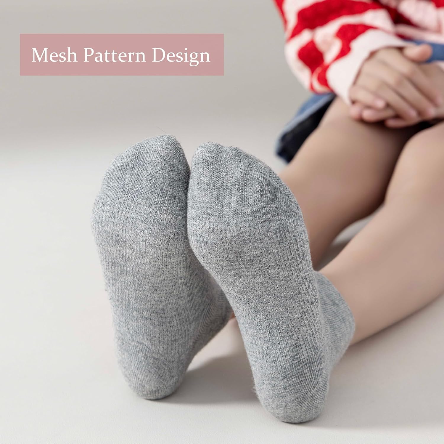 Girls Seamless Socks Low Cut Ankle Socks Boys Kids No Show White Cotton Sock