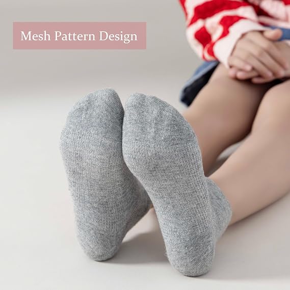 Girls Seamless Socks Low Cut Ankle Socks Boys Kids No Show White Cotton Sock