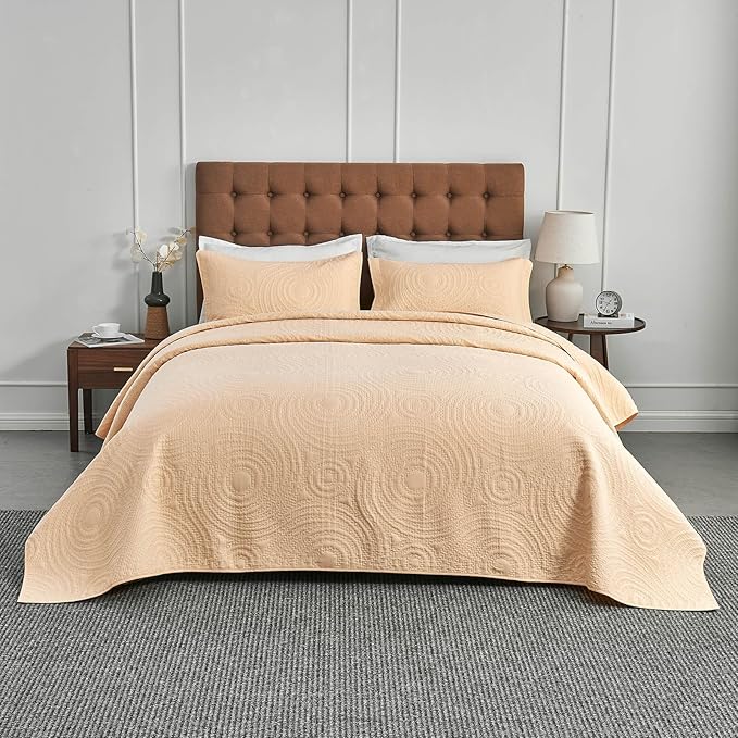 Oversized King Bedspreads 128x120 for Split Adjustable Bed or Large/Tall California