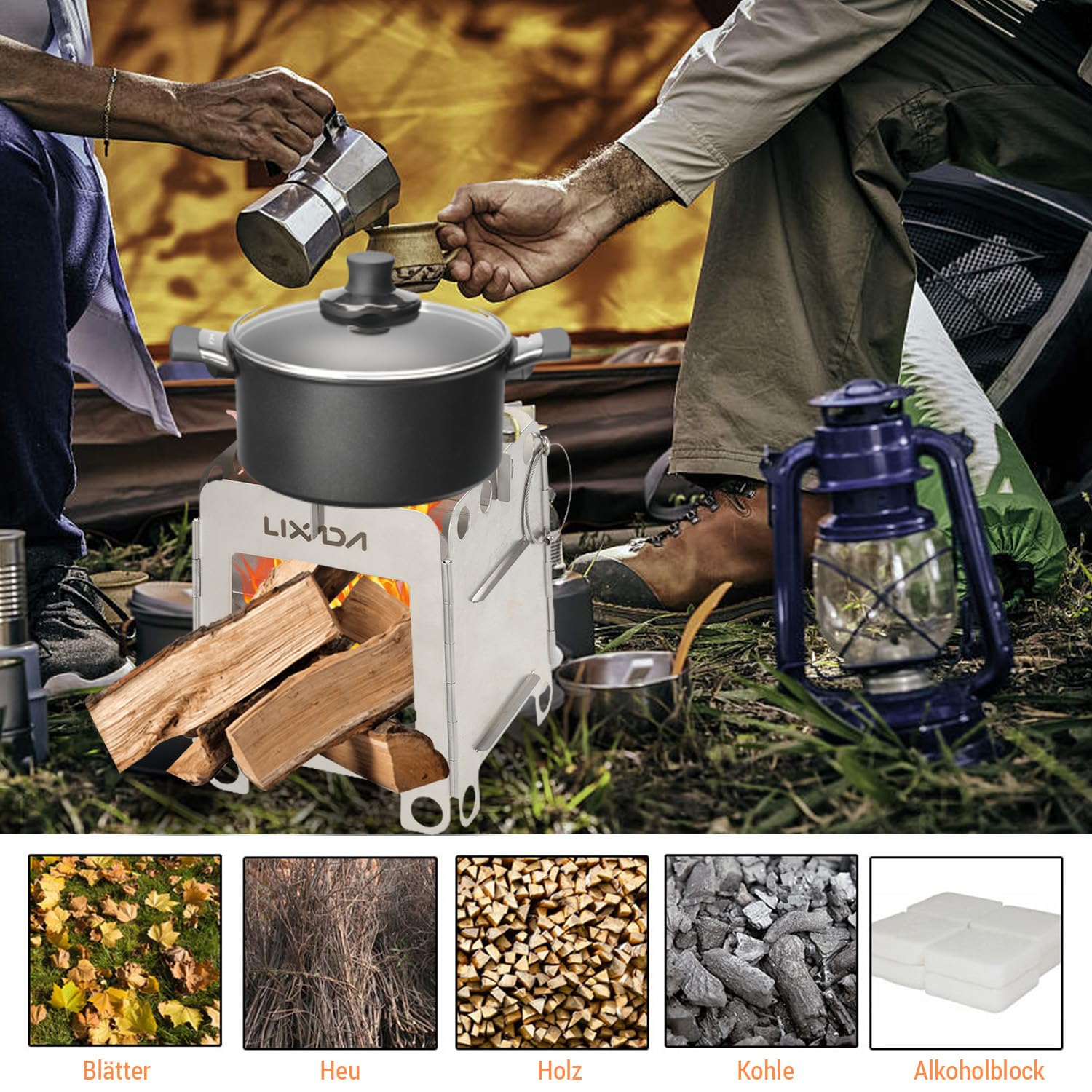 Réchaud,Mini poêle à bois d'extérieur Portable Camping pique-nique