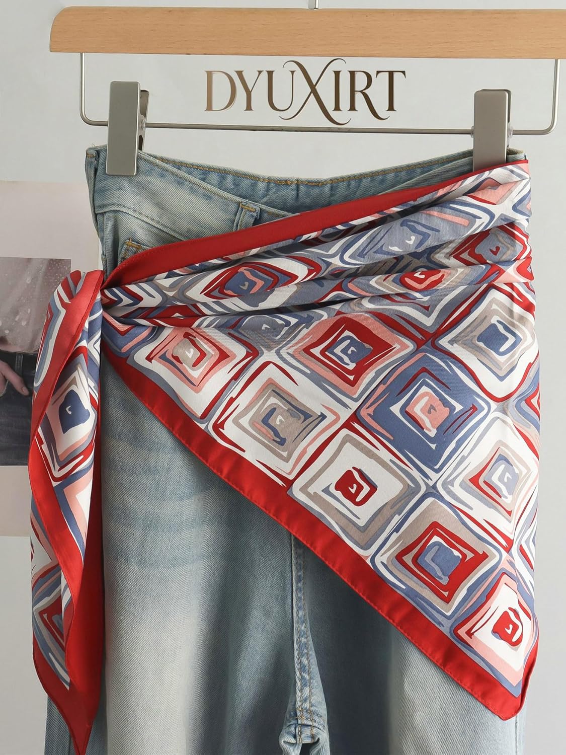 Triangle Shawls Scarf Head Hair Neck For Women Scarves Fashion Silk Feeling Lady Lightweight 56.3×27.95inch - Image 2