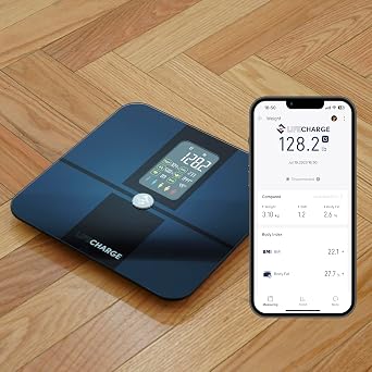 LifeCHARGE Smart Body Analyzer Scale 2 with 22 Body Composition, Track Your Health & Fitness Goals with Precision,