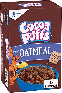 GNM Cocoa Puffs Chocolately Instant Oatmeal, 6 ct, 8.4 oz - Chocolate Crunchy Topping