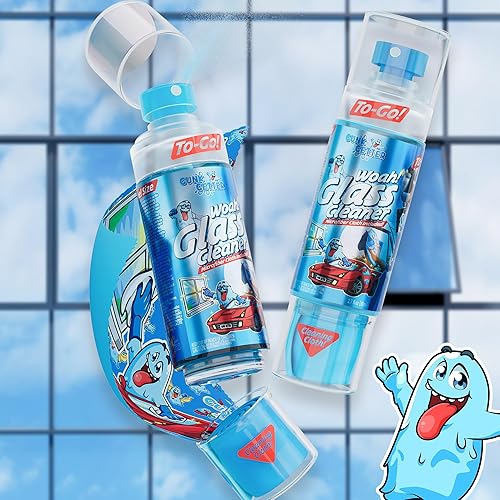 Miniatura 6 de PeerBasics Gunk Getter - Botella de spray de viaje con tapa de microfibra - Limpiador de vidrio (paquete de 2)