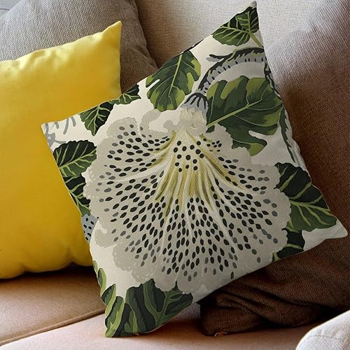 Miniatura 6 de Funda de cojín de lino de estilo chinoiserie verde turquesa con cremallera de 18 x 18 pulgadas, fundas de almohada para sala de estar, dormitorio,